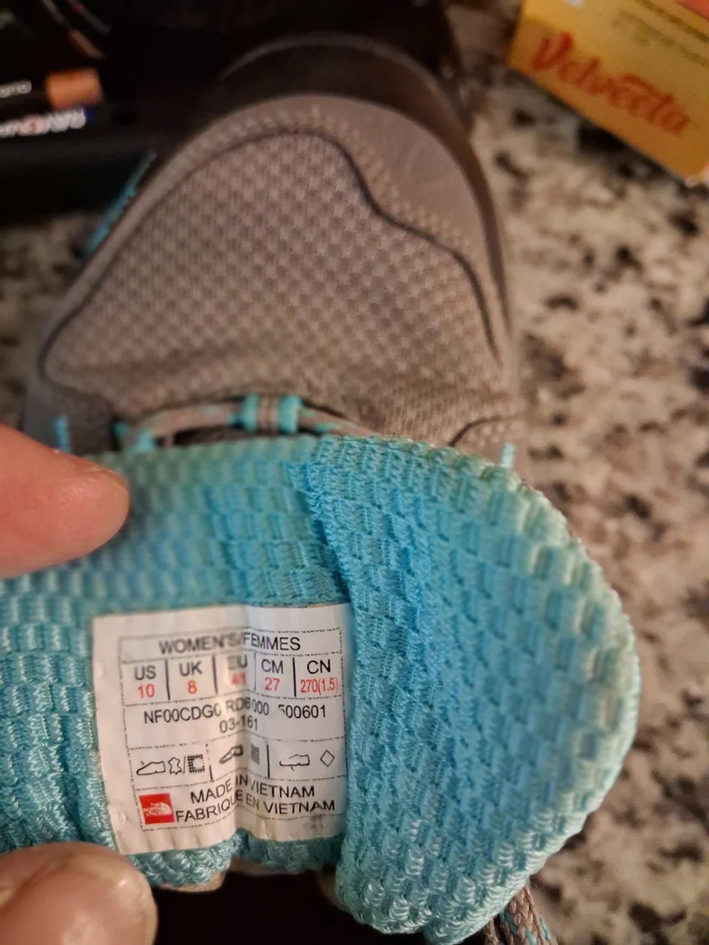 The North Face Women's Gray with Teal Trim Trail Runner